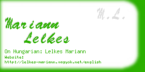 mariann lelkes business card